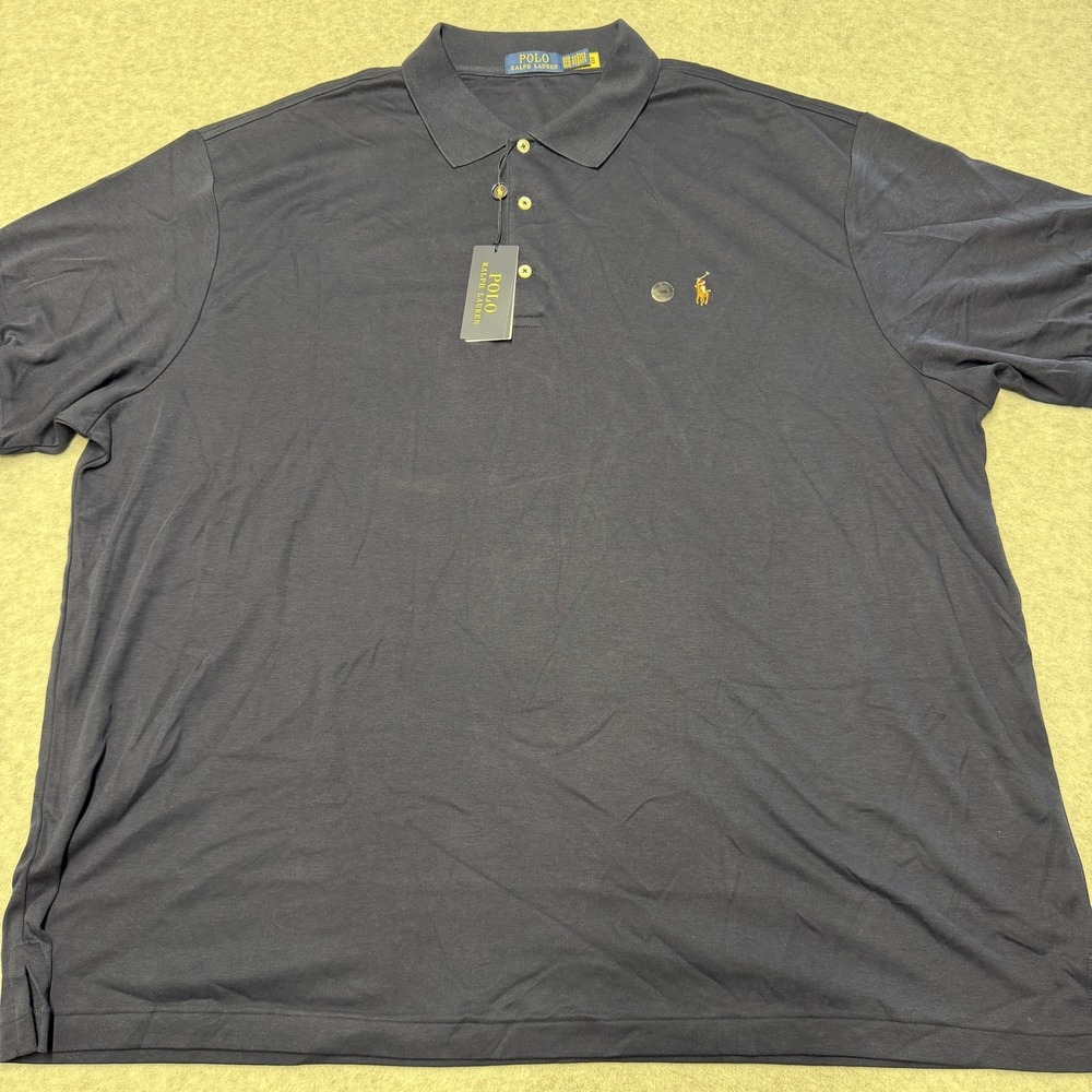 Polo Ralph Lauren Polo Shirt Mens Big 3X Blue Soft Cotton Big & Tall Pony Logo